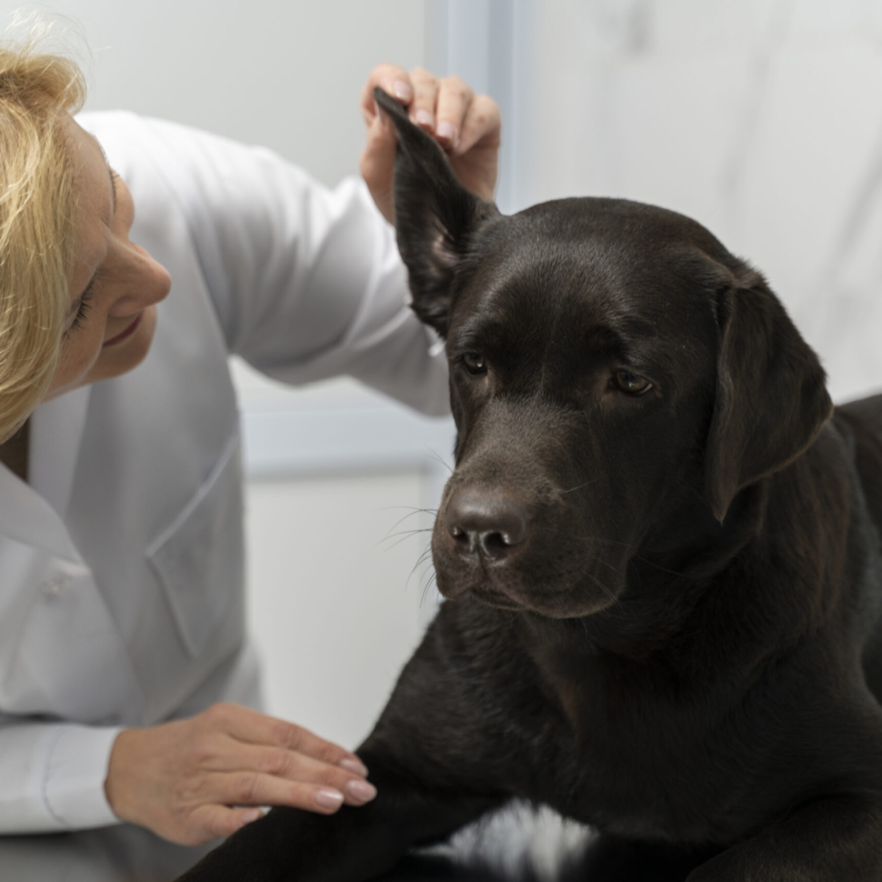 close-up-doctor-checking-dog-s-ear
