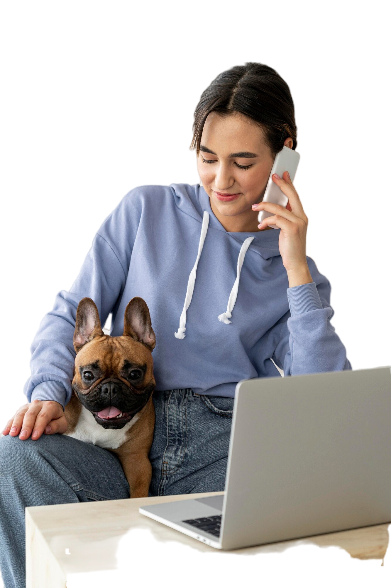 medium-shot-girl-with-dog-talking-phone